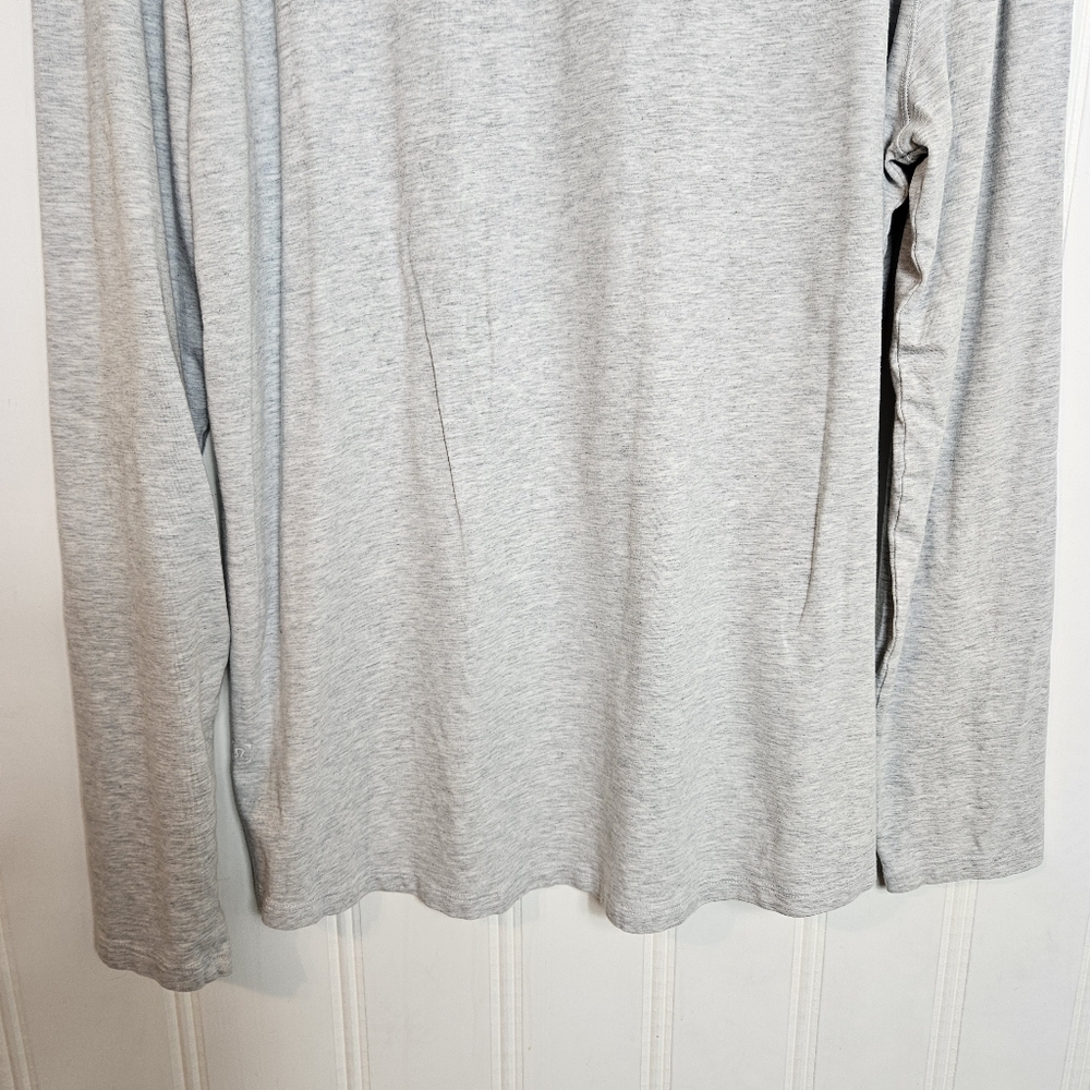 Lululemon Shirt Light Gray Basic Long Sleeve Henl… - image 8